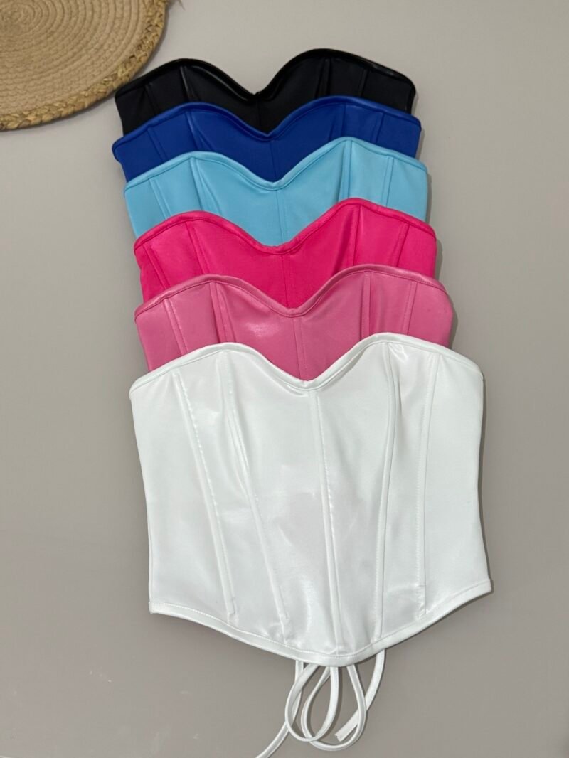 CORSELET EM CIRRÊ ACETINADO COM BARBATANAS E REGULAGEM NAS COSTAS – Imagem 1 [nsid:972786769]