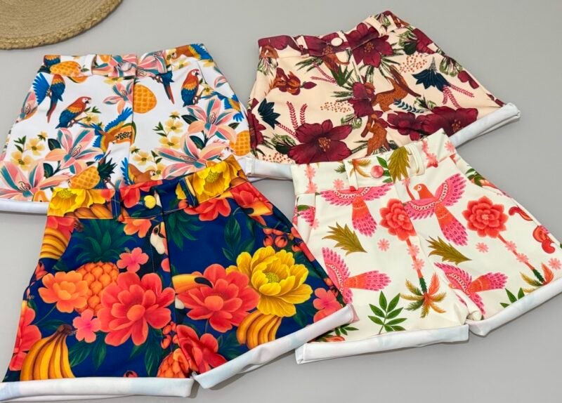 SHORT ESTAMPA DIGITAL COM BOTÃO ENCAPADO E ZIPER EM NEOPRENE – Imagem 1 [nsid:972778946]