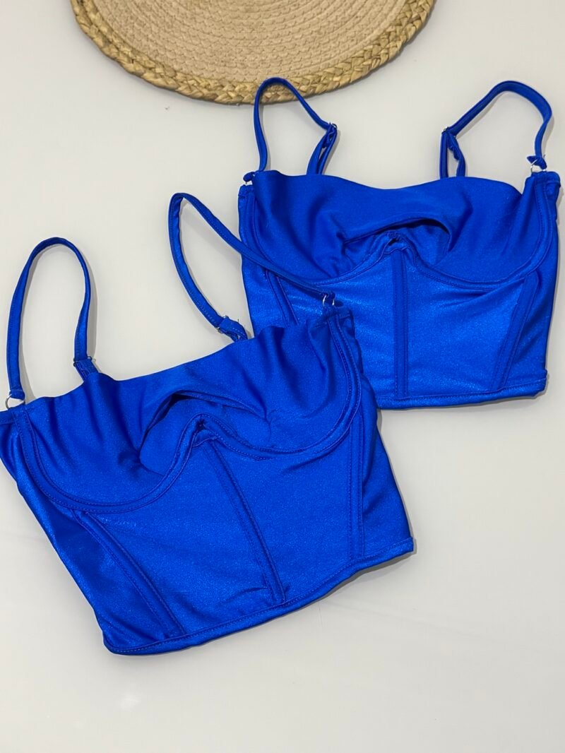 CORSELET ANGEL EM MALHA PRADA COM ARO DE SUSTENTAÇÃO, REGULAGEM NA ALÇA E TRANÇADO ATRÁS – Imagem 3 [nsid:978344691]