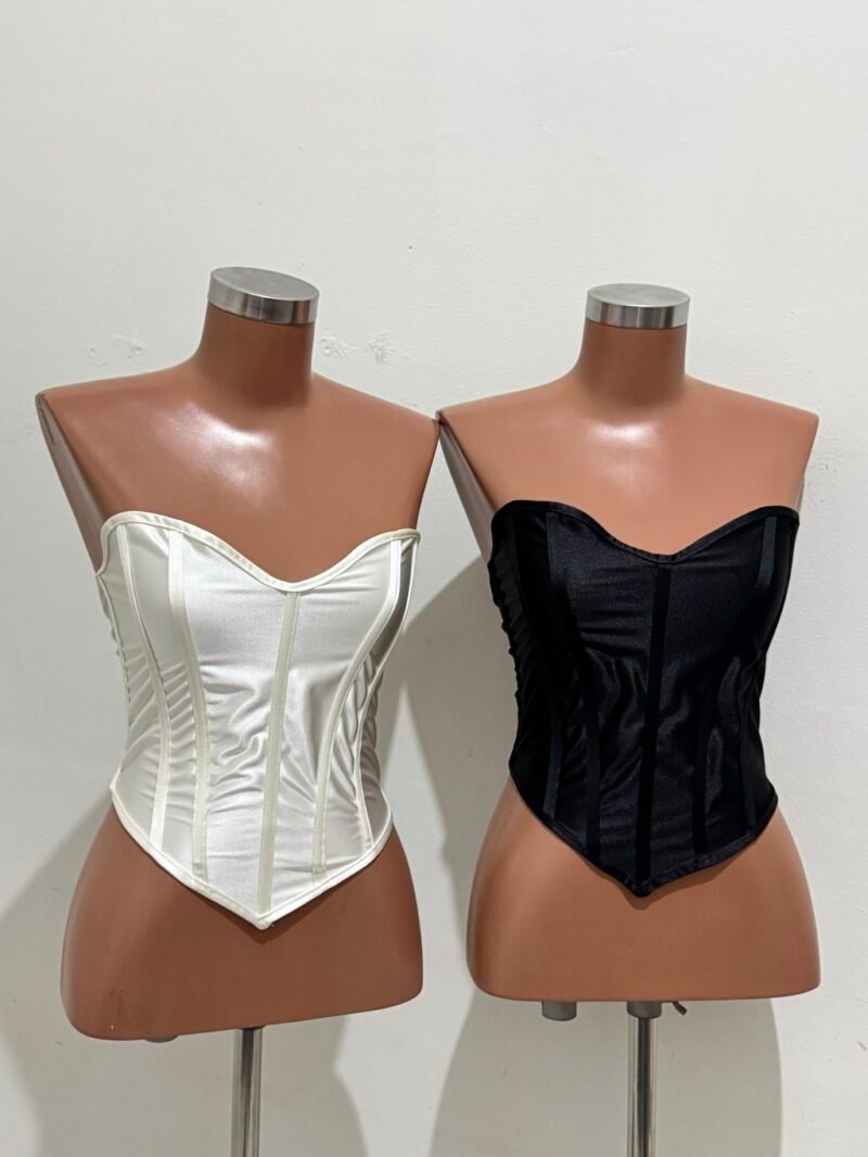 CORSELET ESTRUTURADO EM MALHA PRADA COM BARBATANAS E REGULAGEM NAS COSTAS – Imagem 1 [nsid:978349695]