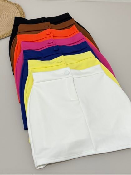 SHORT SAIA EM NEOPRENE COM BOTÃO E ZIPER (TODO SAIA COM SHORT POR BAIXO) – Imagem 1 [nsid:978353722]