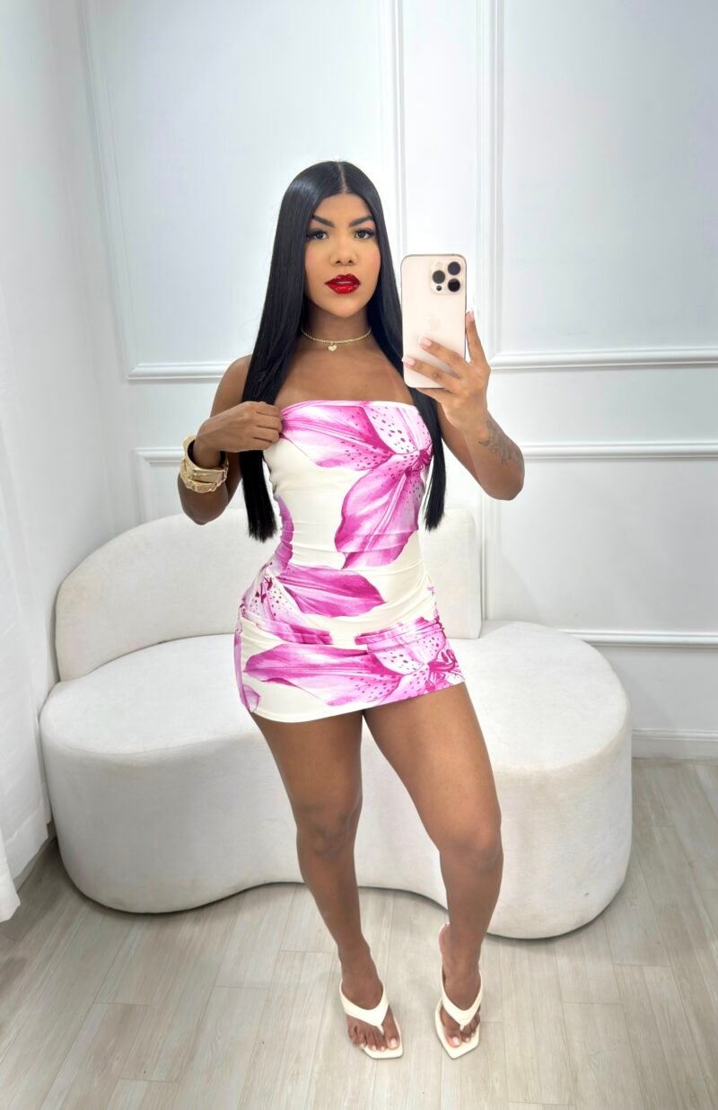 VESTIDO TUBINHO COM ESTAMPA FLOR DE HIBISCO EM MALHA FLUIT – Imagem 2 [nsid:978360766]