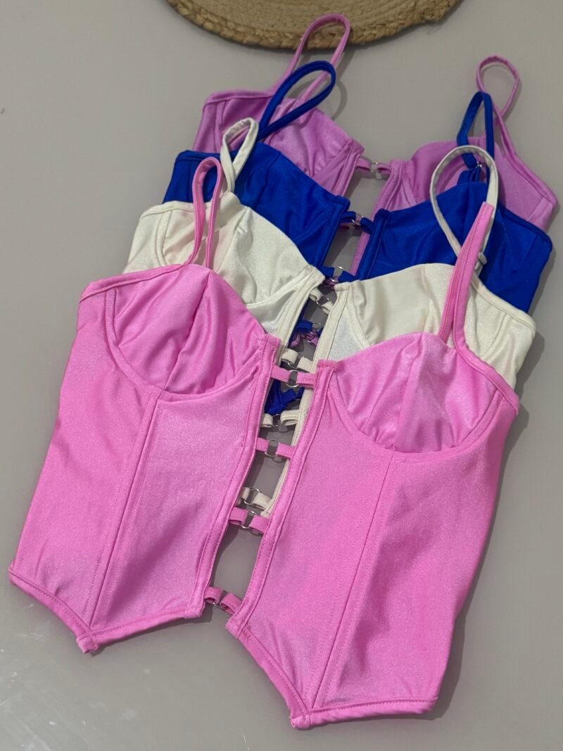 CORSELET PENÉLOPE EM POLIAMIDA ACETINADA COM BARBATANAS, ARO DE SUSTENTAÇÃO, REGULAGEM NA ALÇA E COSTAS – Imagem 1 [nsid:984461215]