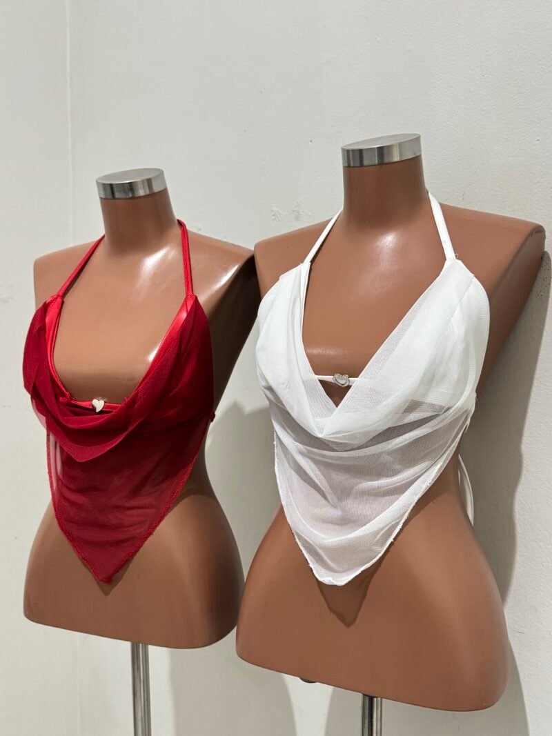 CROPPED NATY EM CIRRÊ ACETINADO COM TULE E DETALHE EM CORAÇÃO – Imagem 2 [nsid:984445732]