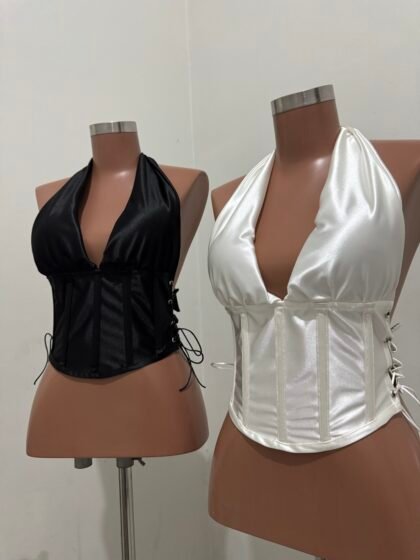 CORSELET EM MALHA PRADA COM BARBATANAS, TRANÇADO LATERAL E BOJO – Imagem 1 [nsid:853992429]