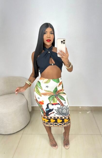 CONJUNTO MIDI ESTAMPA DIGITAL EM MALHA SUPLEX (CROPPED COM BOJO) – Imagem 1 [nsid:1010704021]