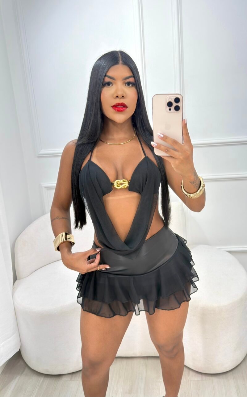 SAIA BABADINHO EM TULE COM HOTPANTS – Imagem 9 [nsid:1003691181]