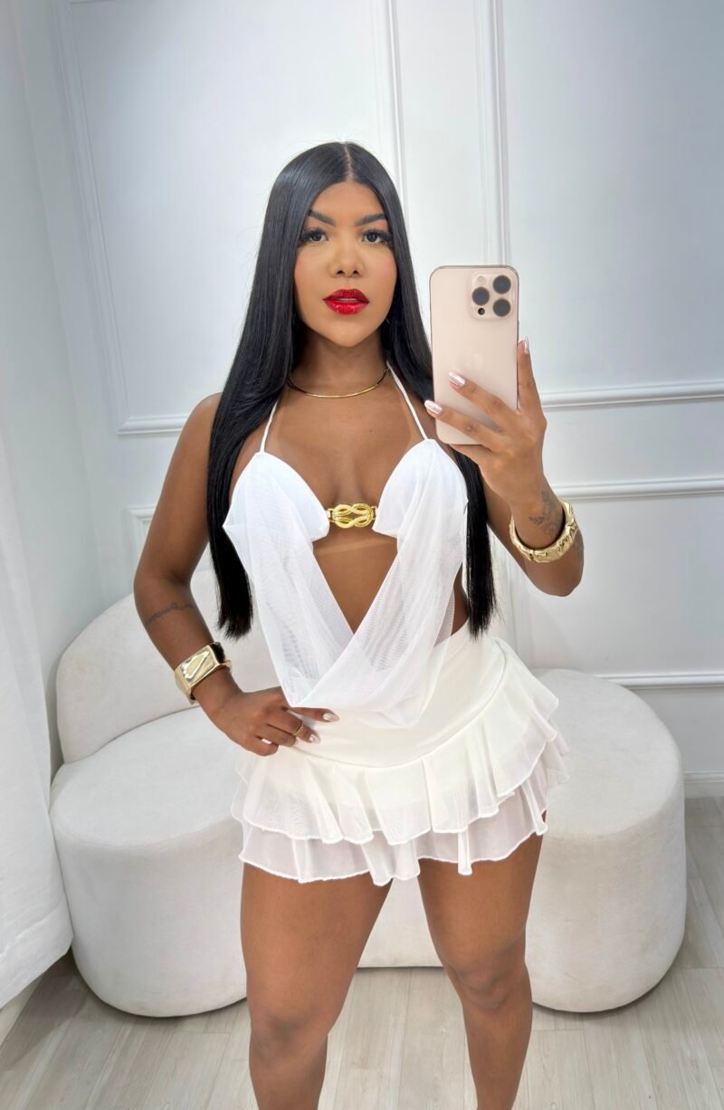 SAIA BABADINHO EM TULE COM HOTPANTS – Imagem 1 [nsid:1003691199]