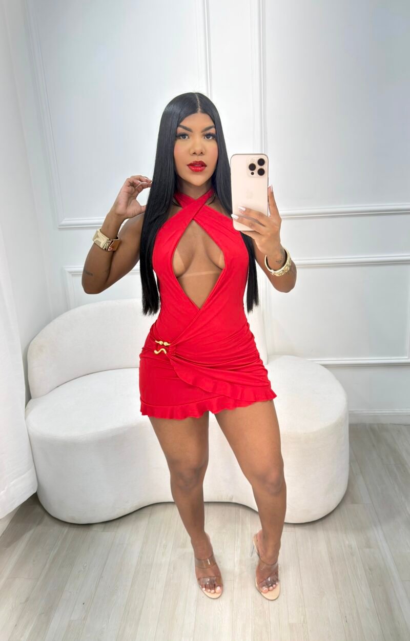 VESTIDO MONIQUE EM MALHA SUPLEX COM DETALHE DOURADO – Imagem 8 [nsid:1003705074]