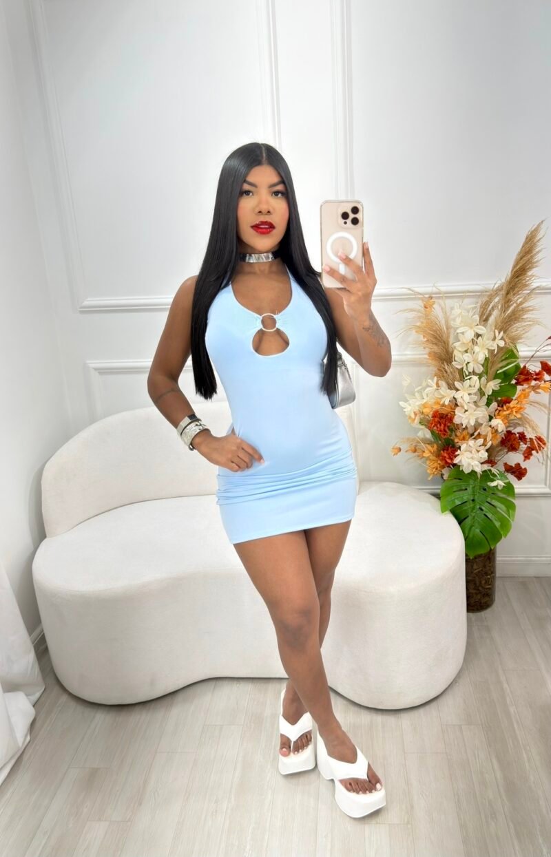 VESTIDO ARGOLA EM MALHA SUPLEX COM AMARRAÇÃO NO PESCOÇO – Imagem 8 [nsid:950438395]